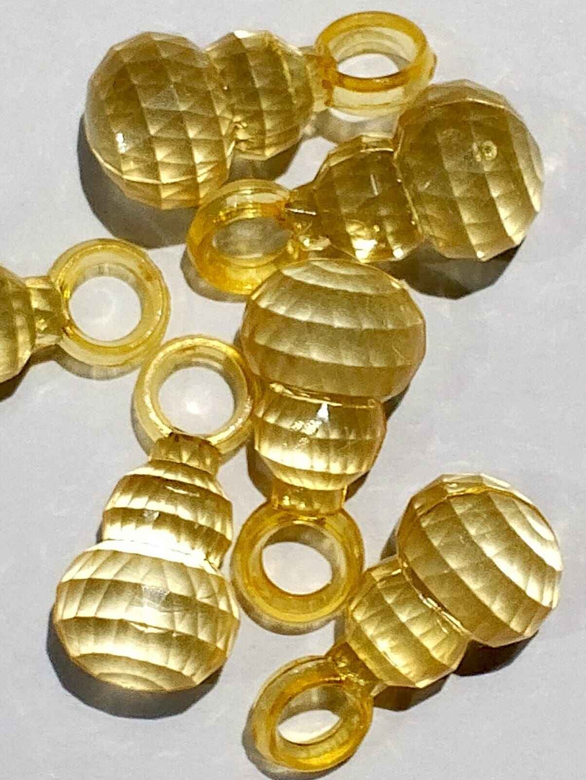 Beads for DIY Crafts. White, Yellow, Pink, and Orange Drop Tussle (Latkan) Acrylic Beads. Pack of 40gms Beads, For DIY Jewelry Making, Jewelry, And Dress Accessories.