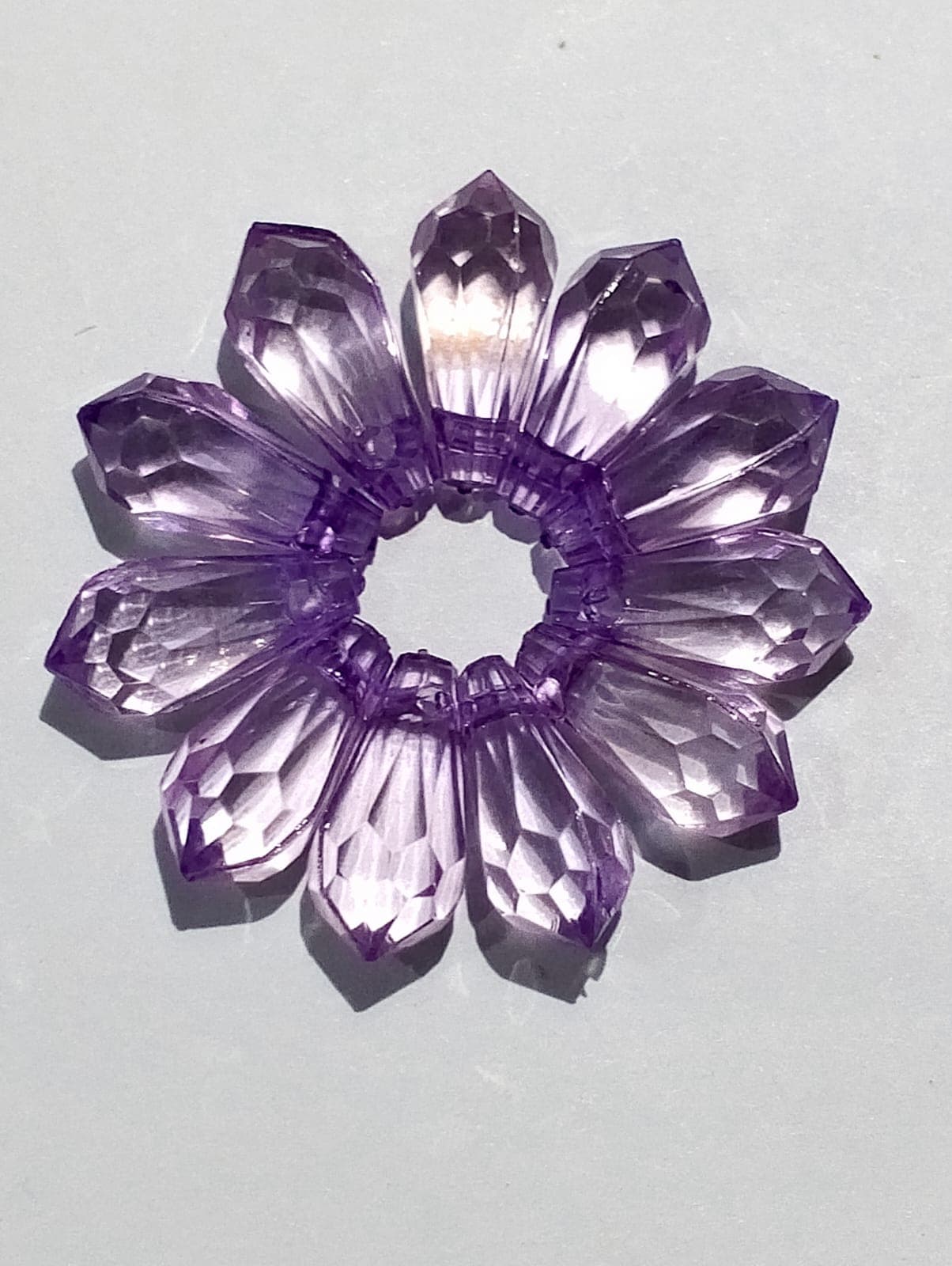 Pack of 40gms Beads, Purple Drop Tussle (Latkan) Acrylic Beads For DIY Jewelry Making, Jewelry, DIY, Dresses And Crafting Accessories.