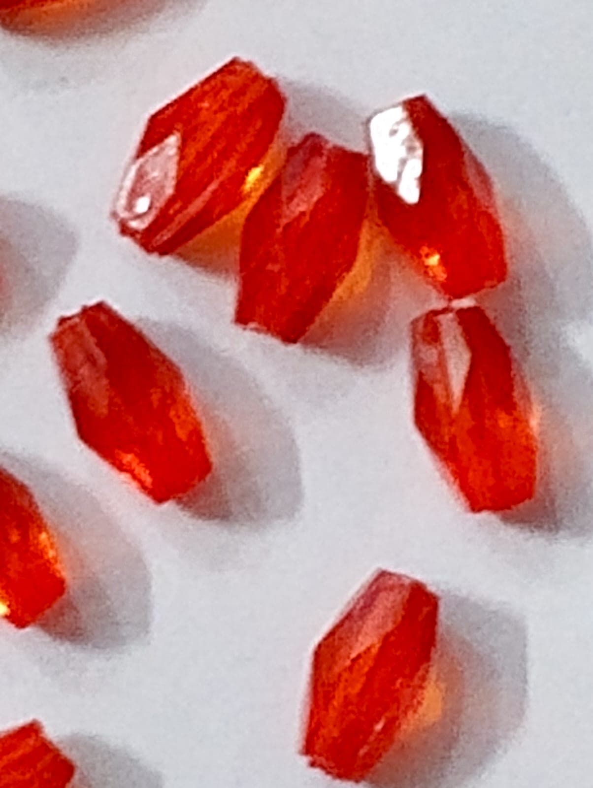 Red Cylinder Cut Acrylic Beads for DIY Crafts - Pack of 40gms - Ideal for DIY Jewelry Making, Jewelry, and Dress Accessories.
