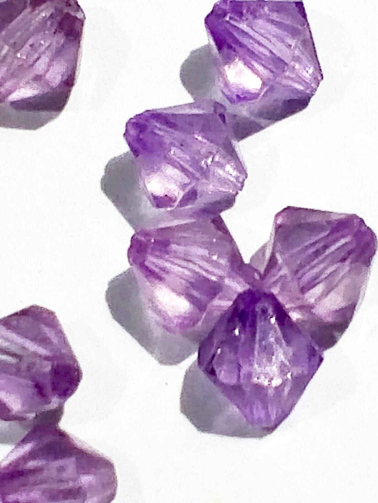 Pack of 40gms Beads of 6mm. Purple Cut Dana Acrylic Beads For DIY Jewelry Making, Jewelry, DIY, Dresses And Crafting Accessories.