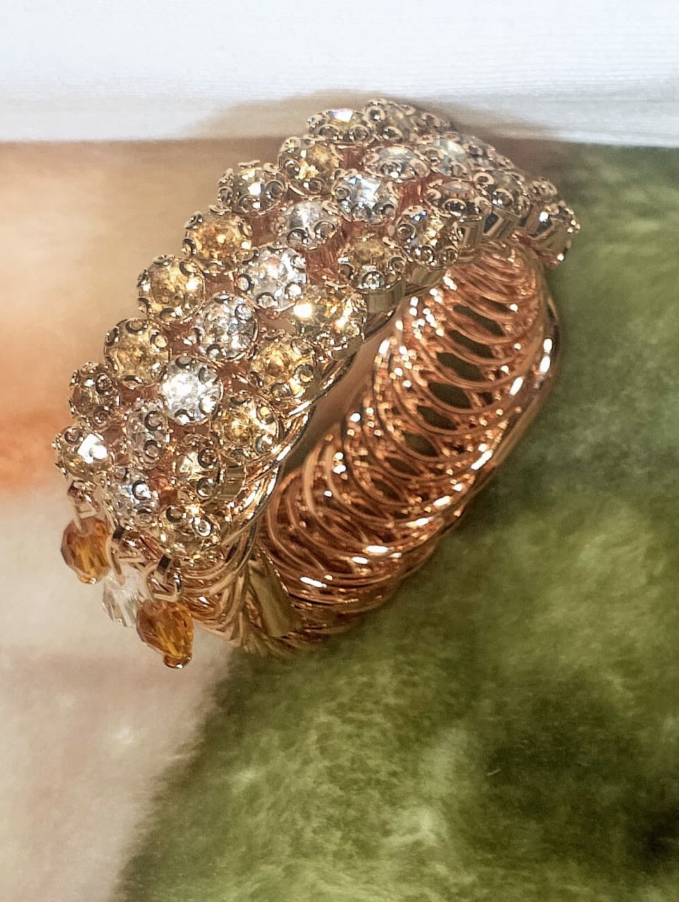 Gold-Plated Zircon Kundan Bracelet – Traditional Bridal & Festive Jewelry for Girls | Fashion Gift