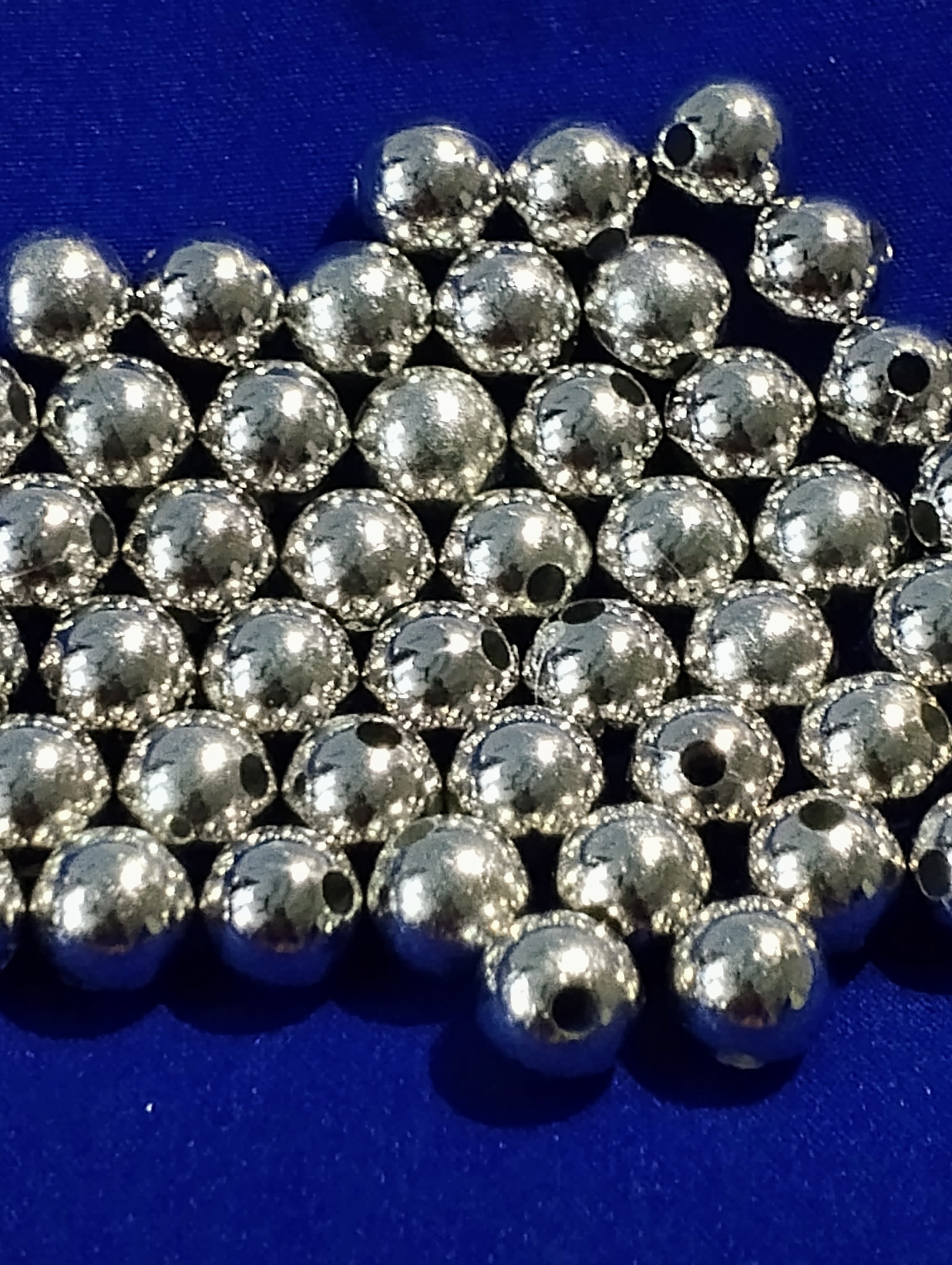 40grams of Premium Gold and Silver Spacer Beads for DIY Jewelry & Crafting, 8mm/5mm/3mm Sizes For DIY Jewelry Making, Dress Accessories, Crafts, and Home Décor