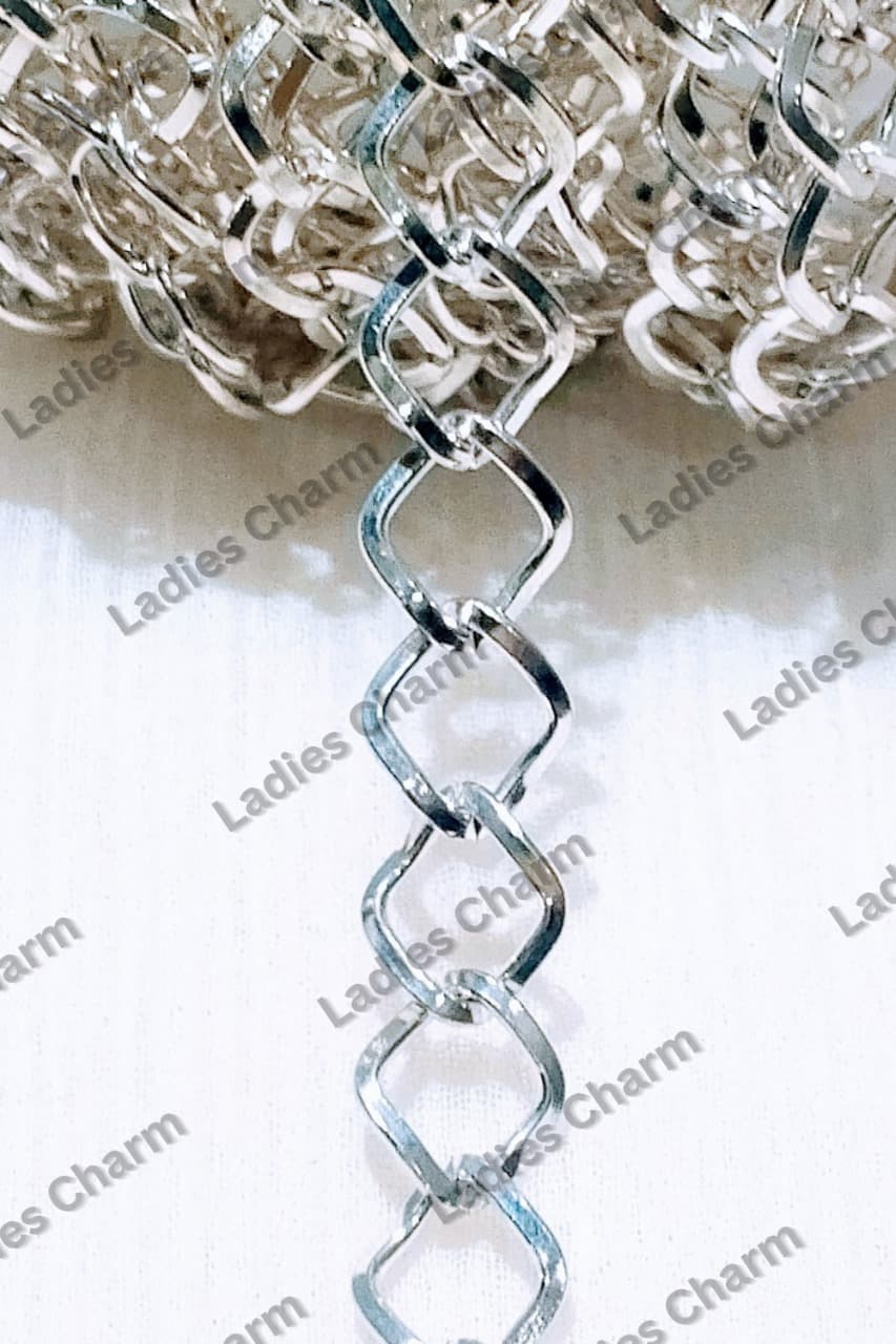 Stylish Metal Square - 36 Inches Elegant Link Chains for Crafting – Silver and Gun Black Elegant Chain Links for DIY Jewelry, Purse Clutches Cross Body Bags Chain, and Accessories