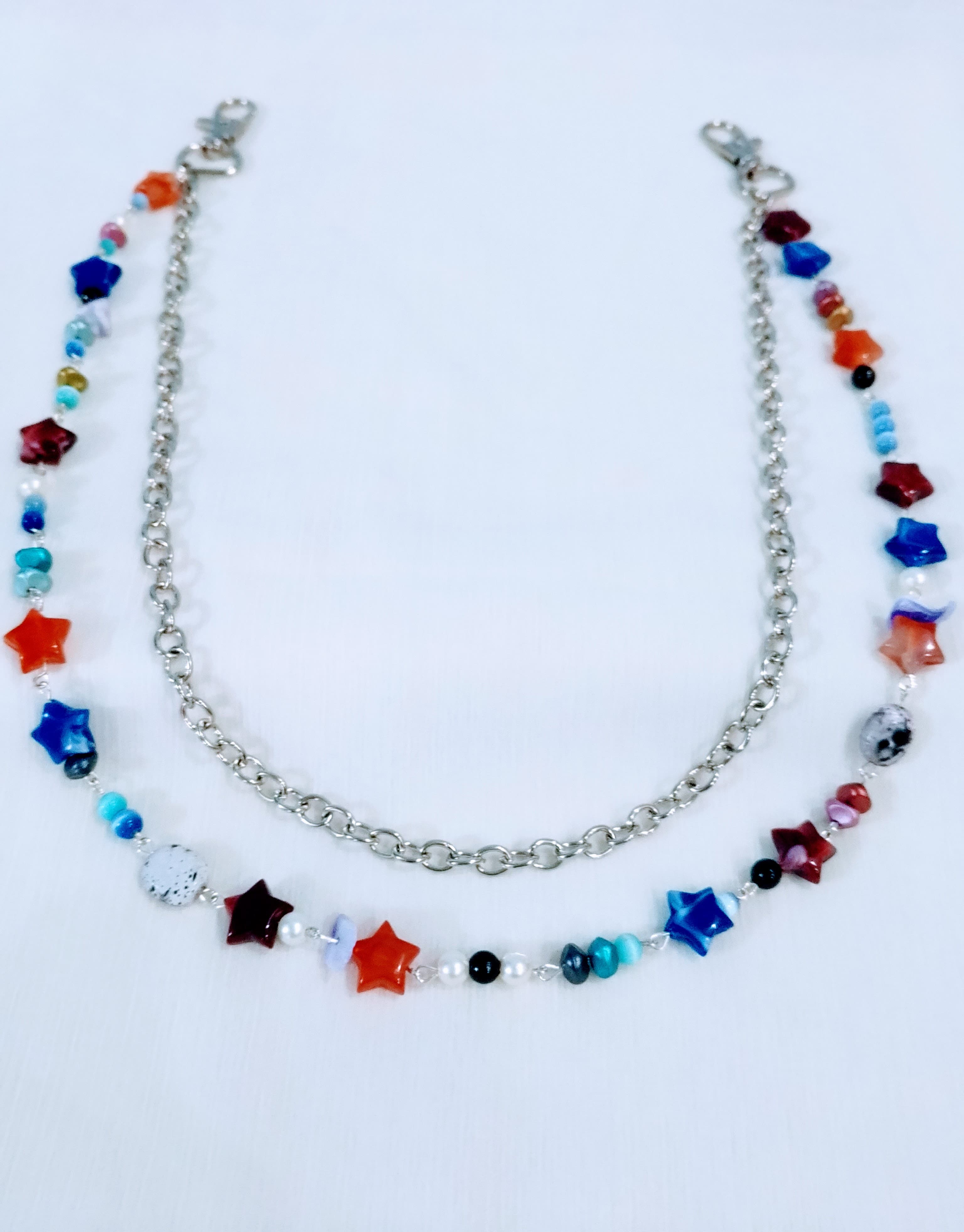 Pant Side Chain, Punk Style | Cute, Unique, Twin Elegant Dress Hanging Jewelry of Chains, Charms, Beads | Fashion Purse Accessories | Beautiful and Lightweight Jewelry | Trendy Looks