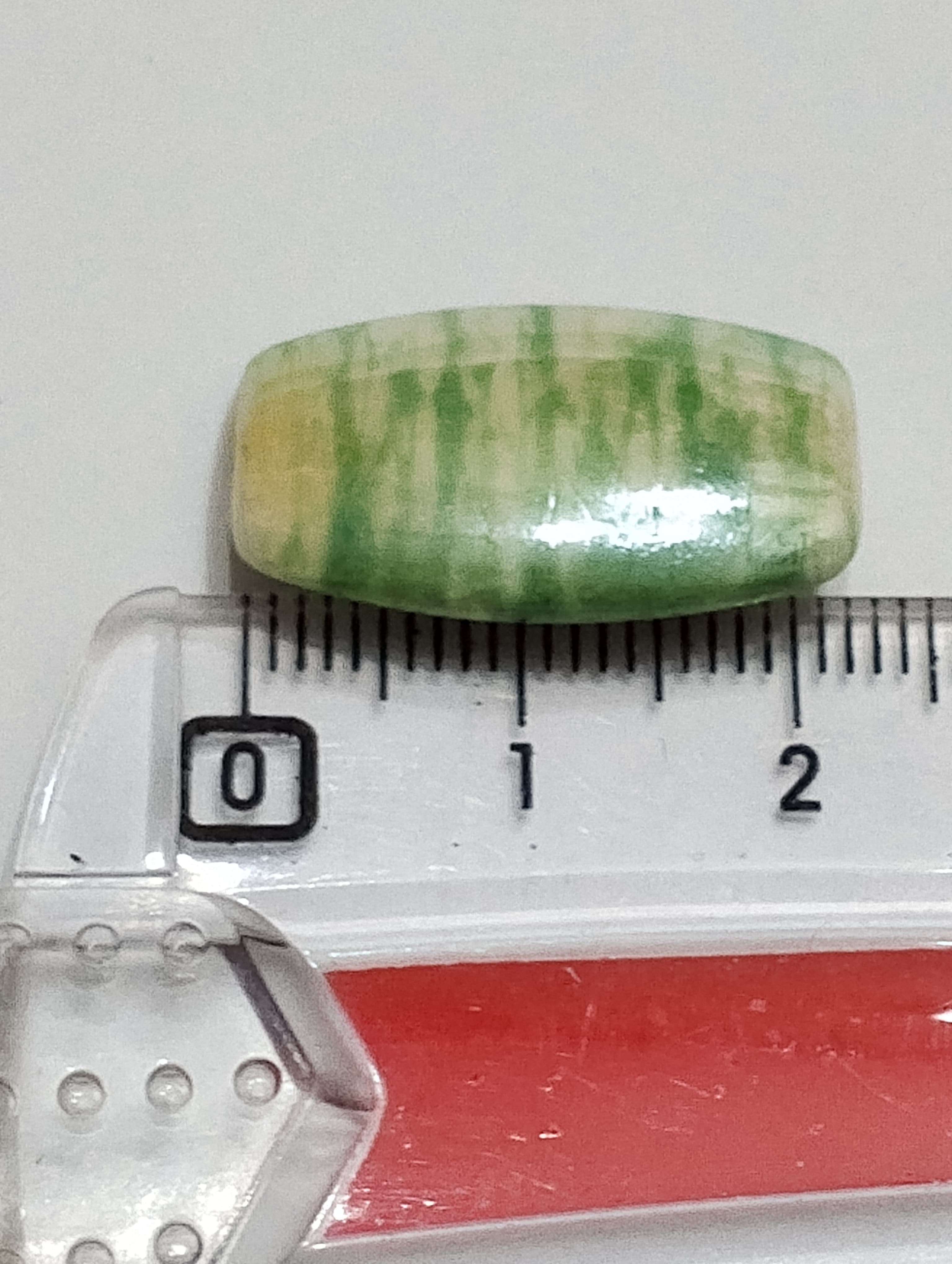 Pack of 40gms Beads, Green Rounded Rectangle Acrylic Marble Plastic Beads For DIY Jewelry Making, Jewelry, DIY, Dresses And Crafting Accessories.
