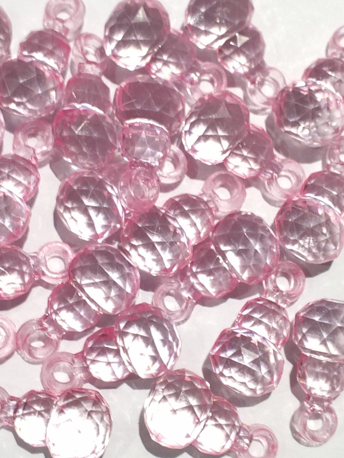 Beads for DIY Crafts. White, Yellow, Pink, and Orange Drop Tussle (Latkan) Acrylic Beads. Pack of 40gms Beads, For DIY Jewelry Making, Jewelry, And Dress Accessories.