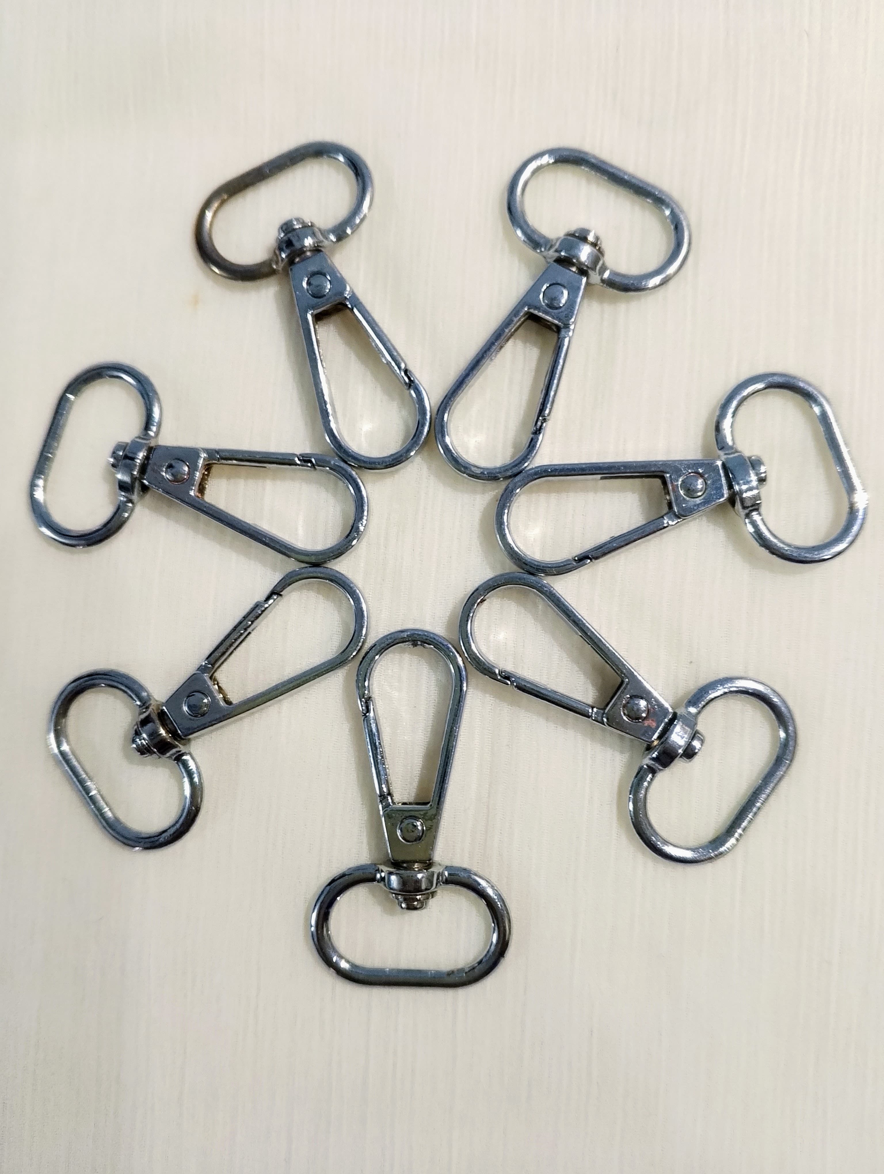6, 12 pcs 39mm Swivel Snap Hook Lobster Clasp 45mm Lock Buckle for Keychains, Purses, Bags, Belts, and DIY Crafting Accessories - Durable Metal Clip for Jewelry Making | Sturdy Metal Clasp with 360-Degree Rotation