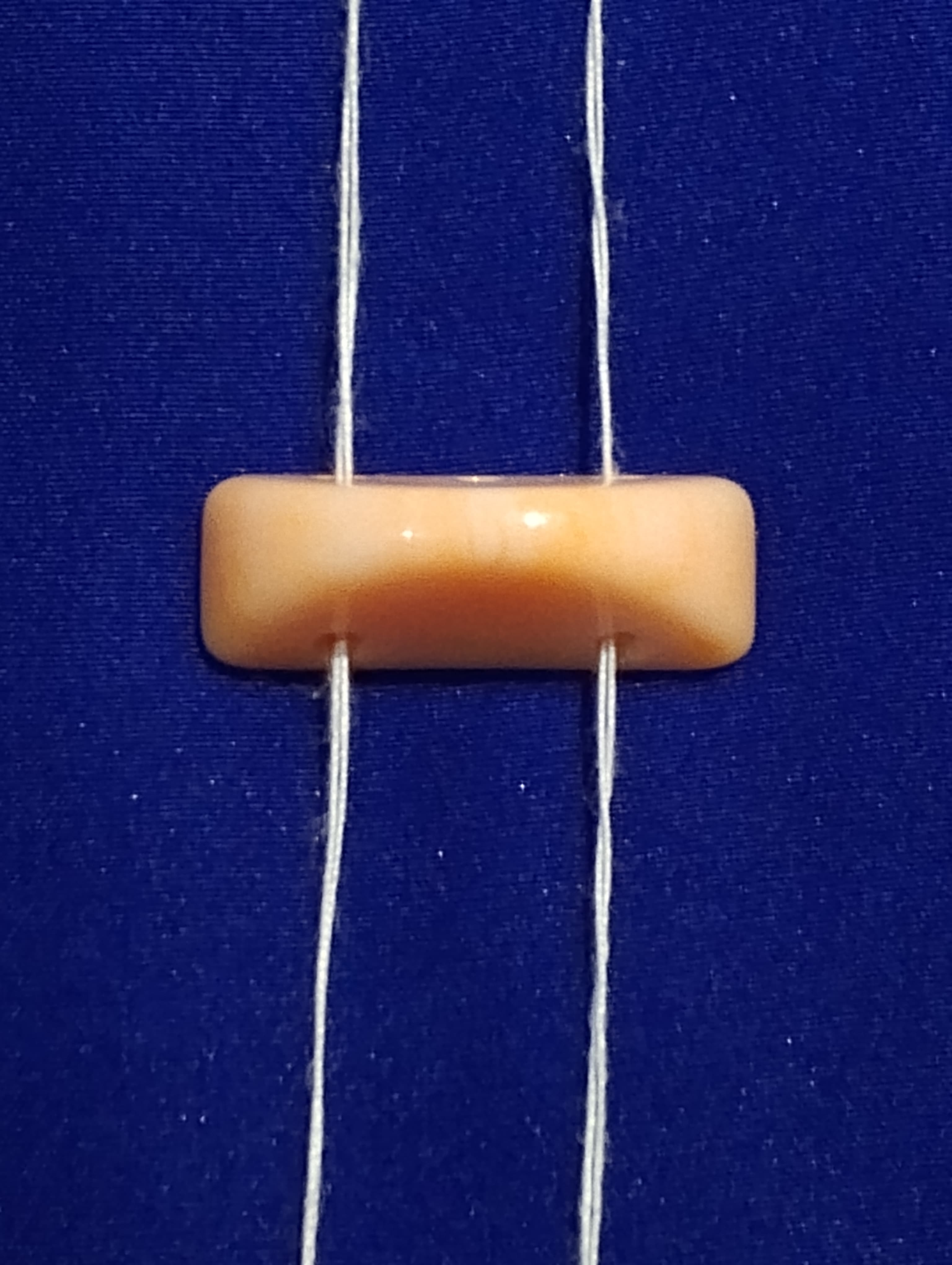 Pack of 40gms Beads, Orange Half Circle with 2 Holes Marble Beads For DIY Jewelry Making, Jewelry, DIY, Dresses And Crafting Accessories.