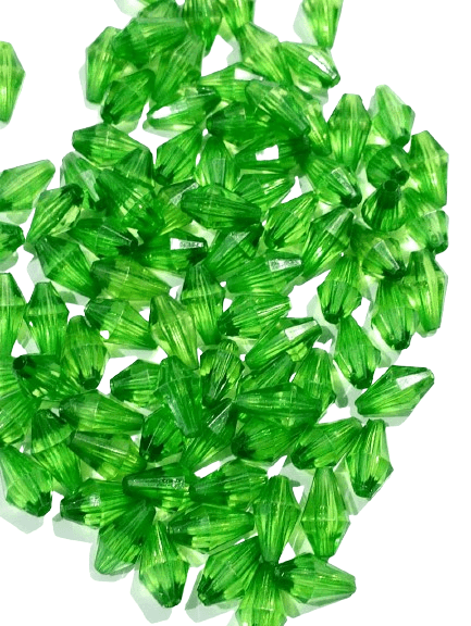 40g Green/Dark Yellow/Shocking Pink Acrylic Crystal Beads for DIY Jewelry Making, Elegant Fashion Accessories