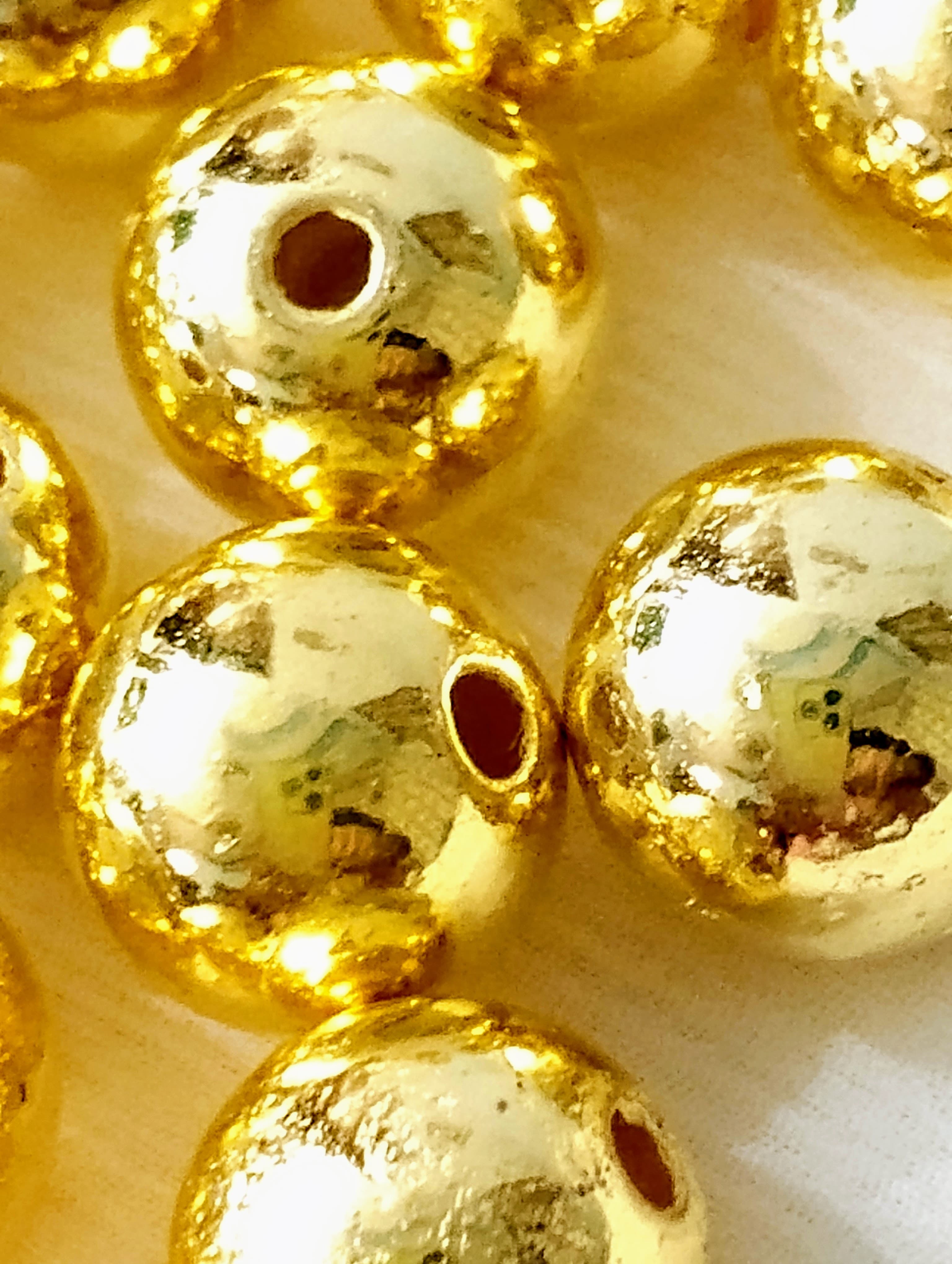40grams of Premium Gold and Silver Spacer Beads for DIY Jewelry & Crafting, 8mm/5mm/3mm Sizes For DIY Jewelry Making, Dress Accessories, Crafts, and Home Décor