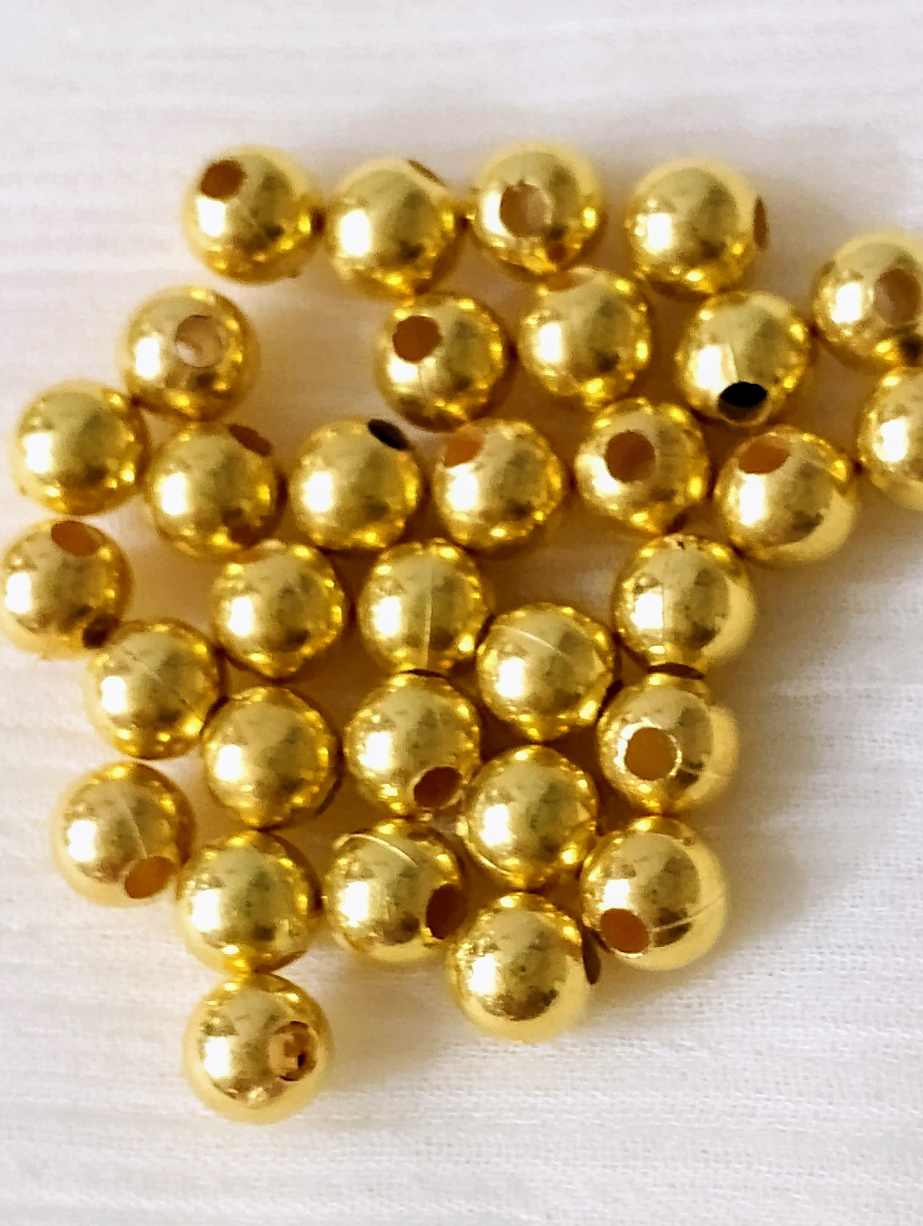 40grams of Premium Gold and Silver Spacer Beads for DIY Jewelry & Crafting, 8mm/5mm/3mm Sizes For DIY Jewelry Making, Dress Accessories, Crafts, and Home Décor