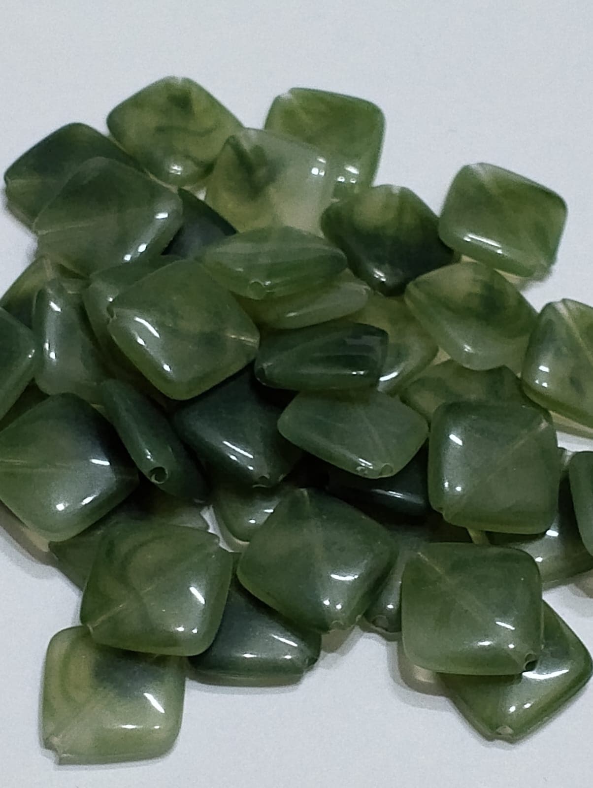 Pack of 40gms Beads, Square Chips Plastic Beads For DIY Jewelry Making, Jewelry, DIY, Dresses And Crafting Accessories.
