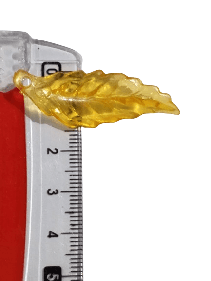 Pack of 40gms Beads, Yellow Curved Leaf Tussle (Latkan) Acrylic Beads For DIY Jewelry Making, Jewelry, DIY, And Crafting Accessories