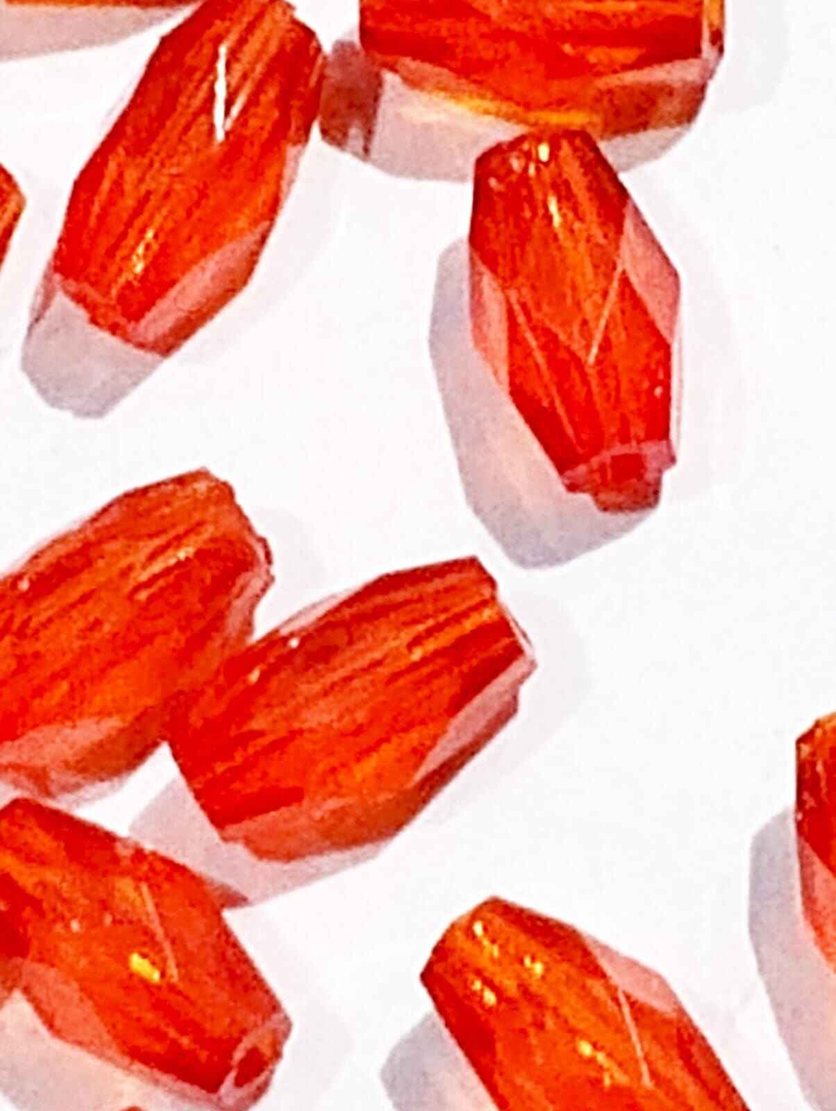 Red Cylinder Cut Acrylic Beads for DIY Crafts - Pack of 40gms - Ideal for DIY Jewelry Making, Jewelry, and Dress Accessories.