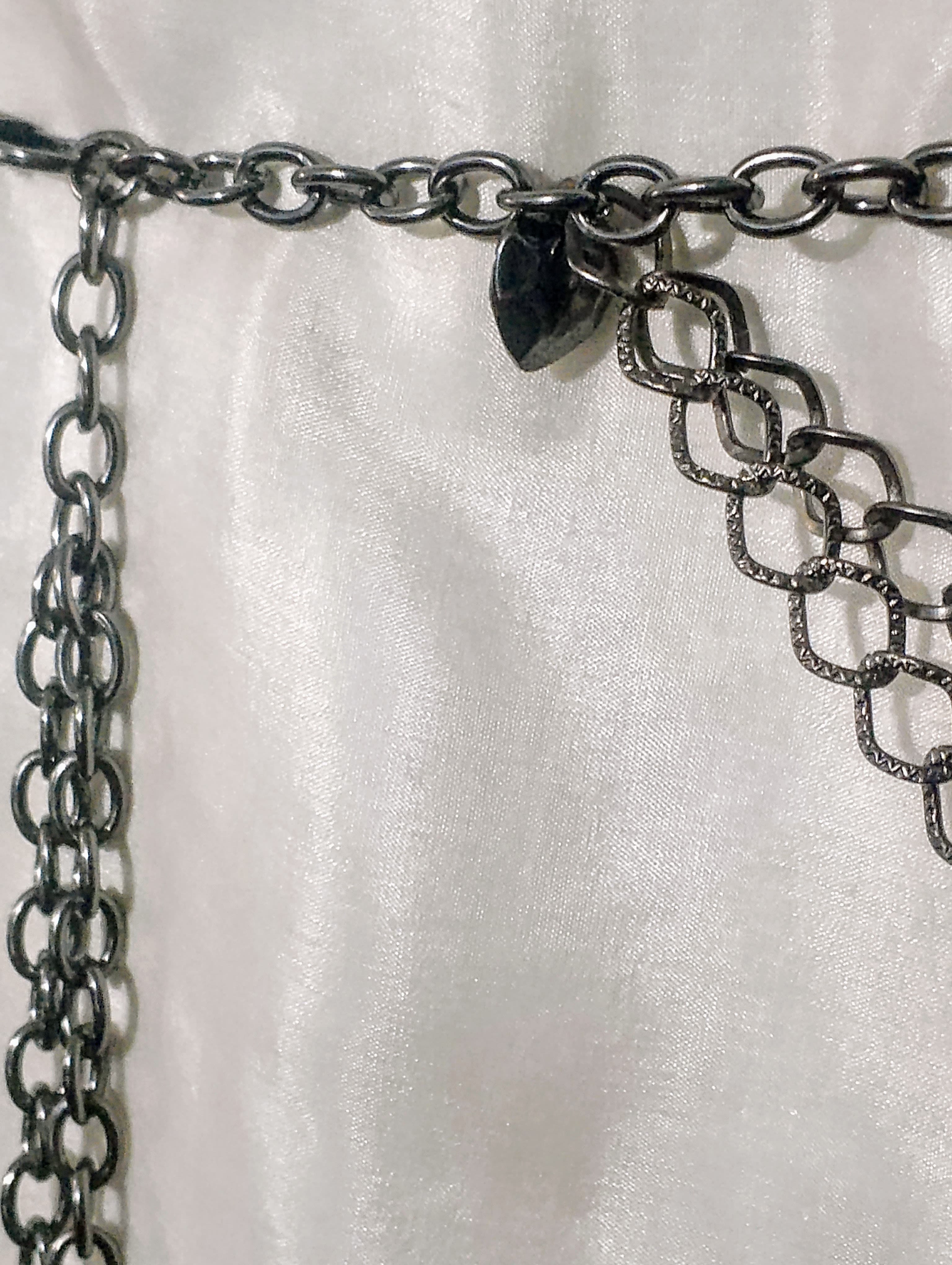 Elegant Multi-Layer Metal and Beads Chain Waist Belt