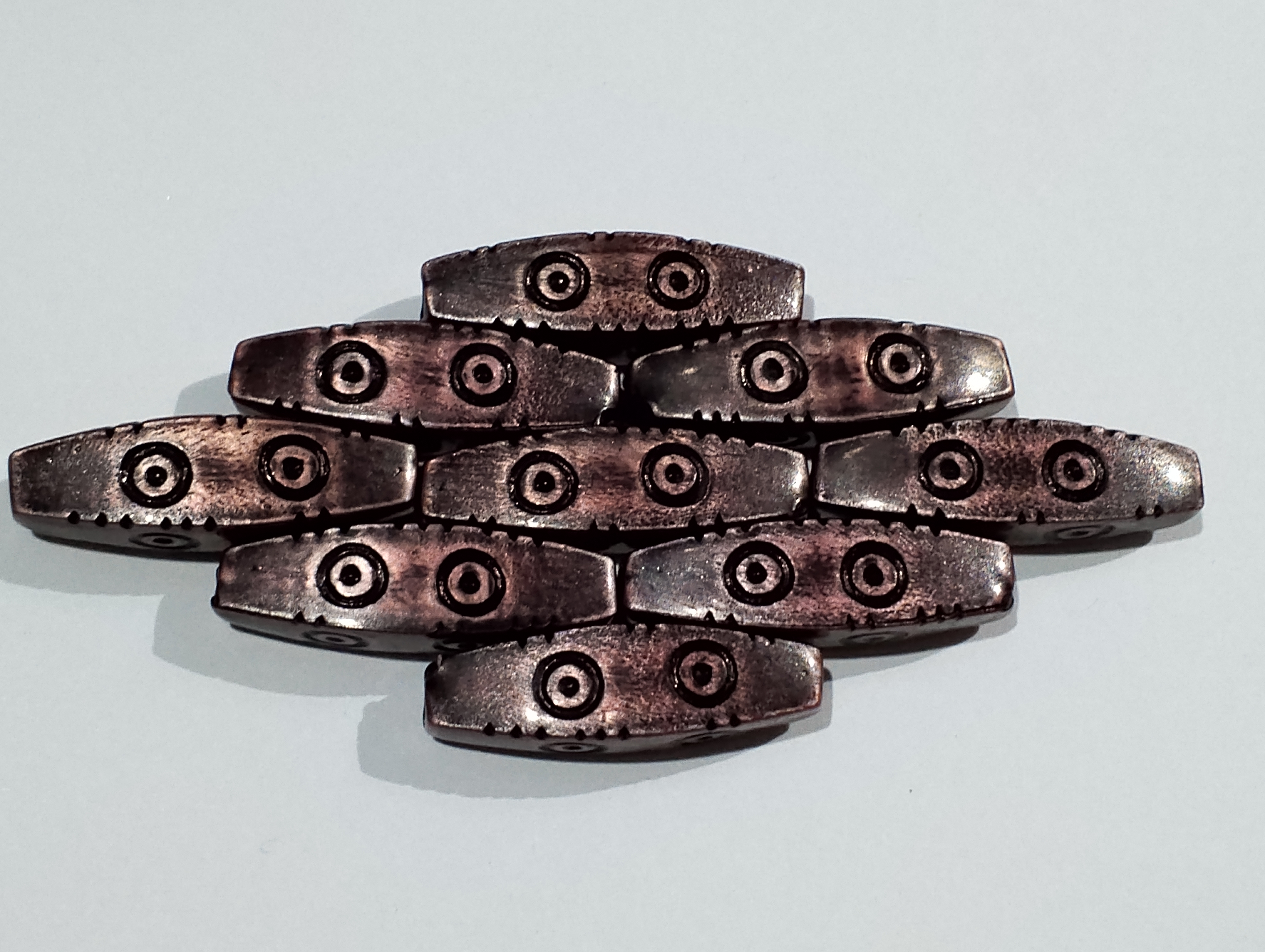 Pack of 40gms Beads, Brown Long Antique Brick Plastic Beads For DIY Jewelry Making, Jewelry, DIY, Dresses And Crafting Accessories.