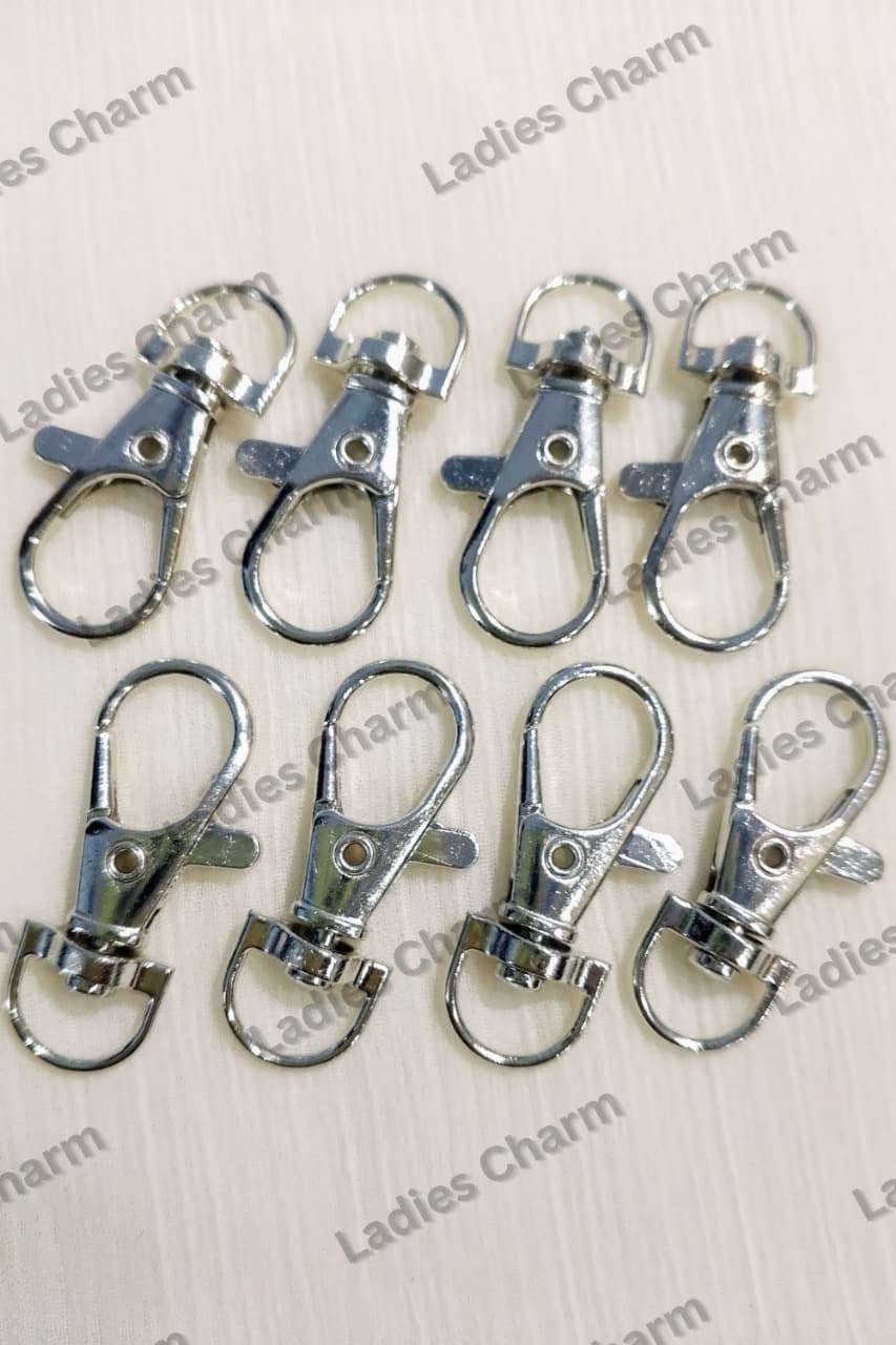 Swivel Clasp Gold and Silver Trigger Snap Hook - 34mm Gold and 37mm Silver Metal Buckle Clips for Keychains, Bags, DIY Crafting (6, 12, 24 pcs)
