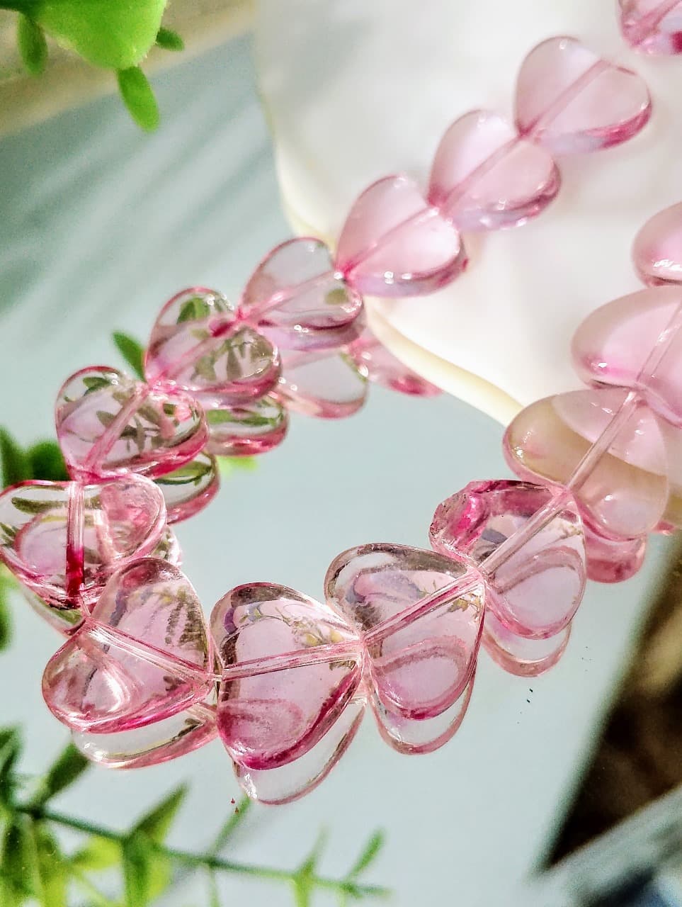 15 Glass Crystal Transparent Multicolor 13mm Heart Beads for DIY, Jewelry Making, Crafting – 13mm Heart Shape Beads | 28 pcs Mix Set