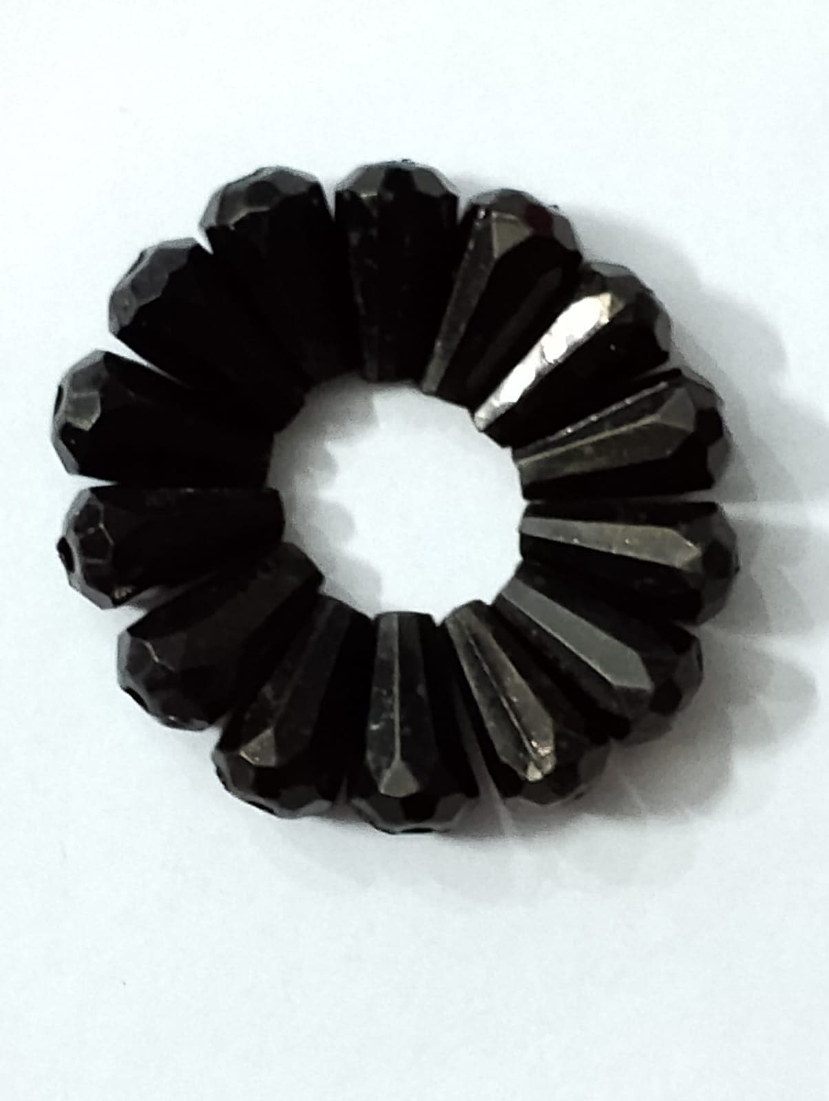 Black Drop Faceted Acrylic Beads - Pack of 40gms - Ideal for DIY Jewelry Making, Jewelry, and Dress Accessories.