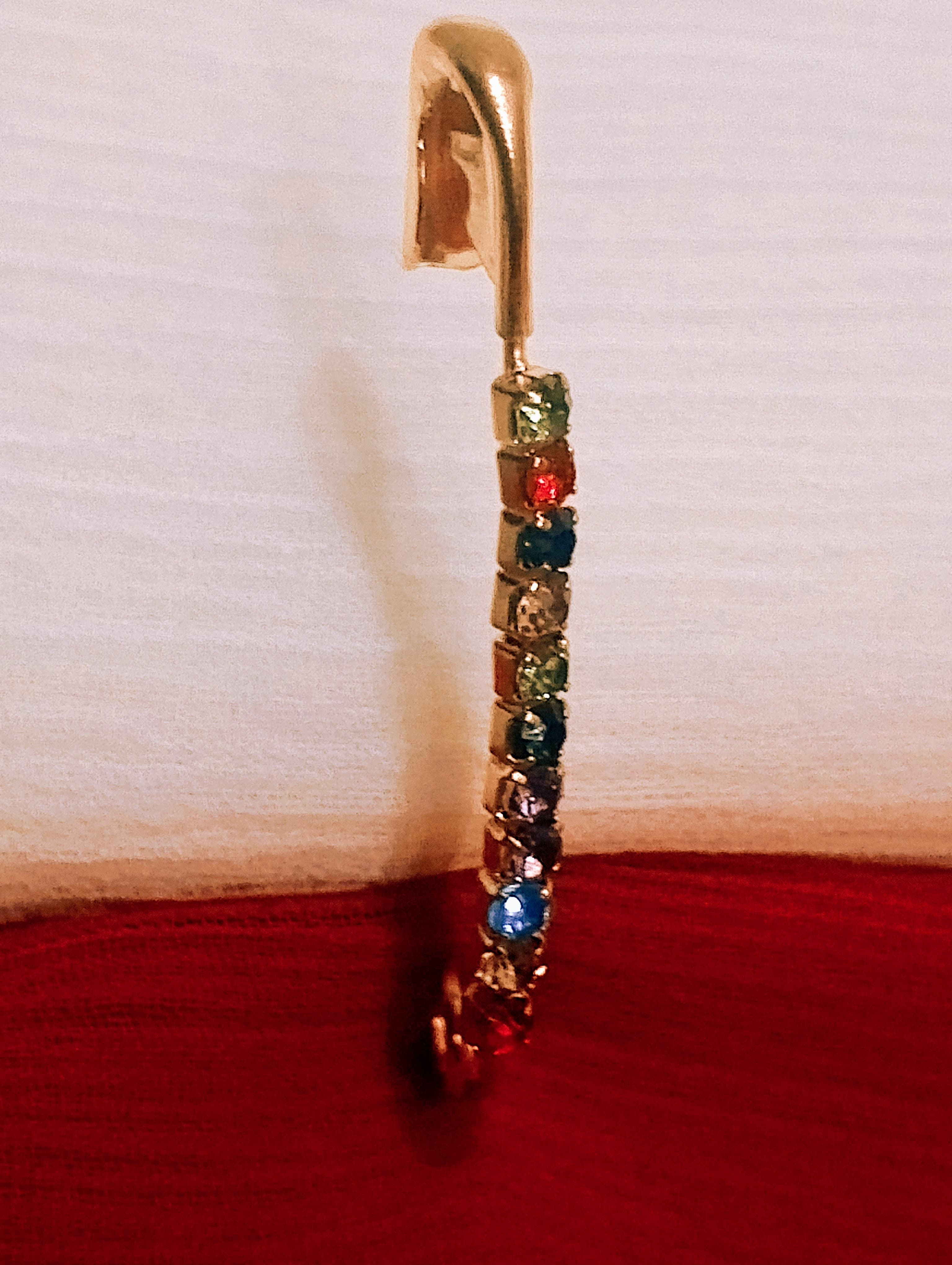 Crystal Hijab Pins – Set of 6 Fancy Safety Pins with Rhinestones