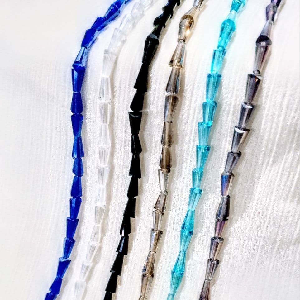 Beads 8x4mm Cone Shape Glass Beads – Color Options – Pack of 100 – For Jewelry Making, Bracelets, Necklaces, DIY Crafts