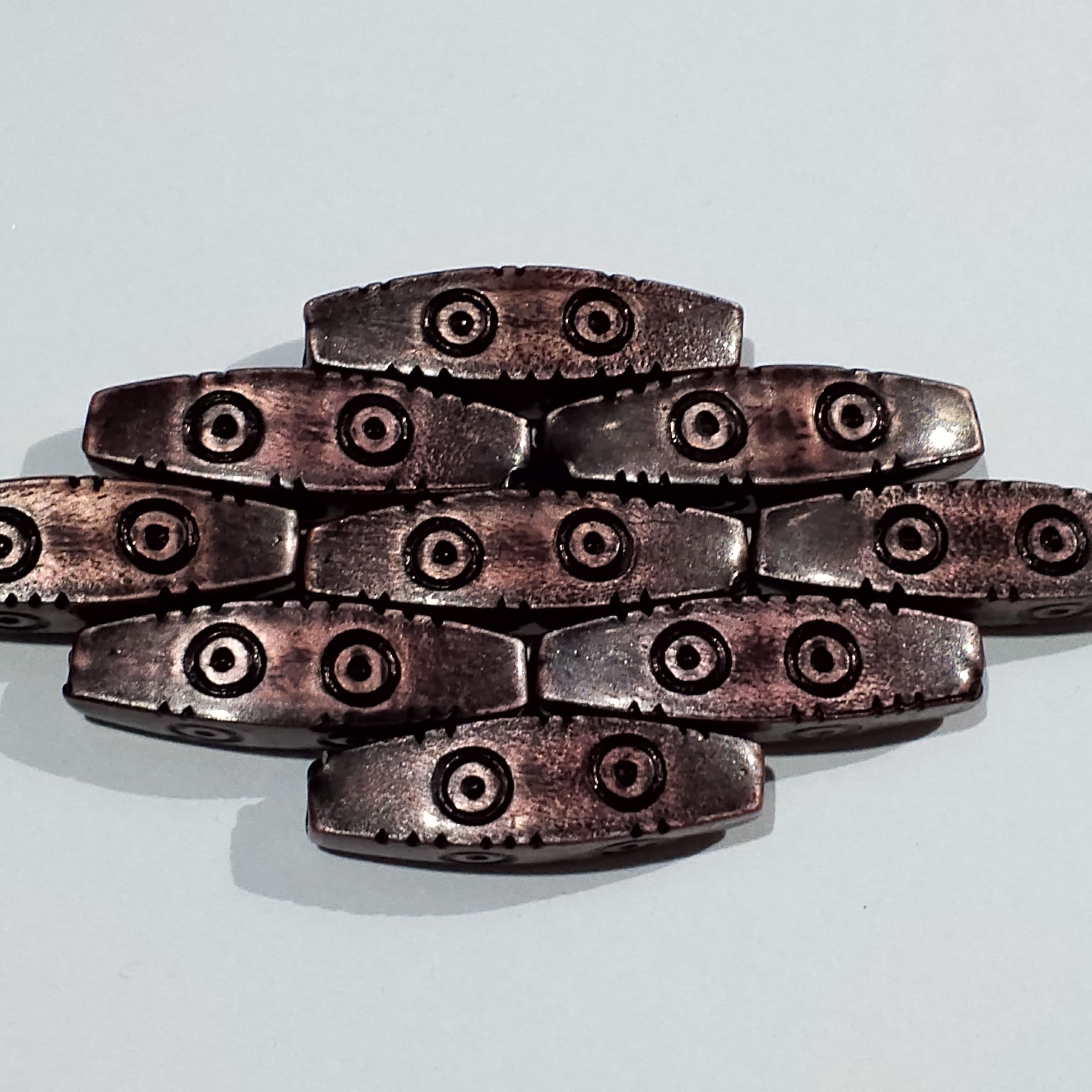 Pack of 40gms Beads, Brown Long Antique Brick Plastic Beads For DIY Jewelry Making, Jewelry, DIY, Dresses And Crafting Accessories.