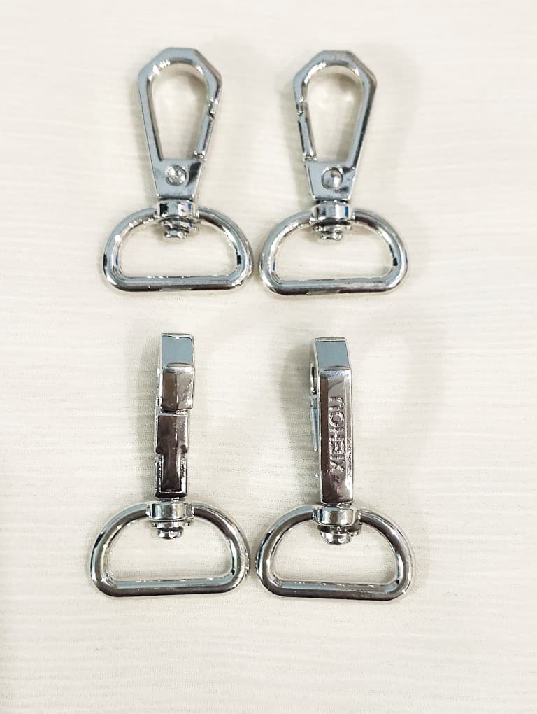 3/6 Pairs Premium Imported Durable Nickle Metal Lobster Clasp with Swivel Hook – Supreme Quality Faceted Design Locks Ideal for Keychains, DIY, Bag, Purse, Chains, Customizable Belts, Keychain Locks for Automotives