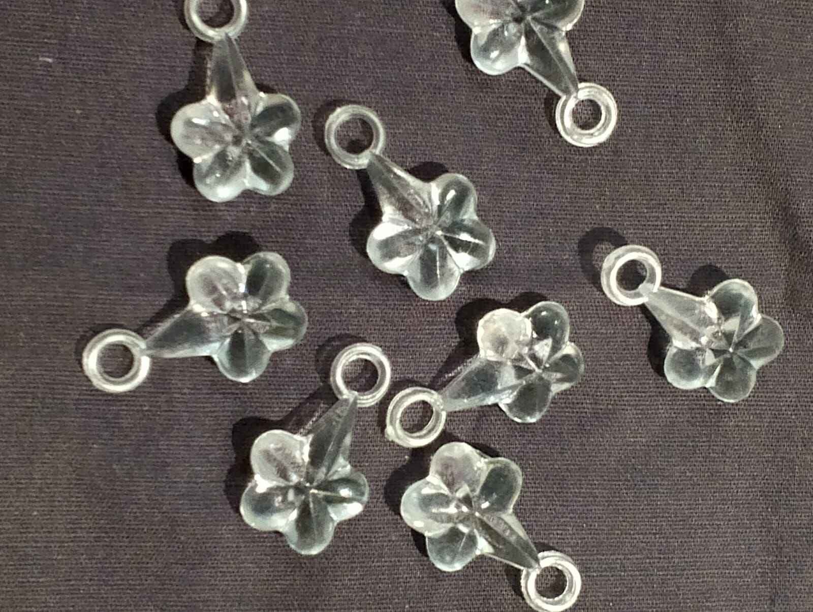 Pack of 40gms Beads, White Flower Tussle (Latkan) Acrylic Beads For DIY Jewelry Making, Jewelry, DIY, And Crafting Accessories