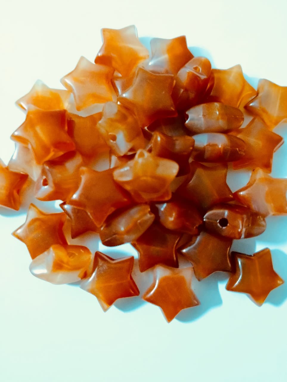 Rust Blue Maroon Star Marble Acrylic Plastic Beads - Pack of 40gms- Ideal for DIY Jewelry Making, Jewelry, and Dress Accessories.