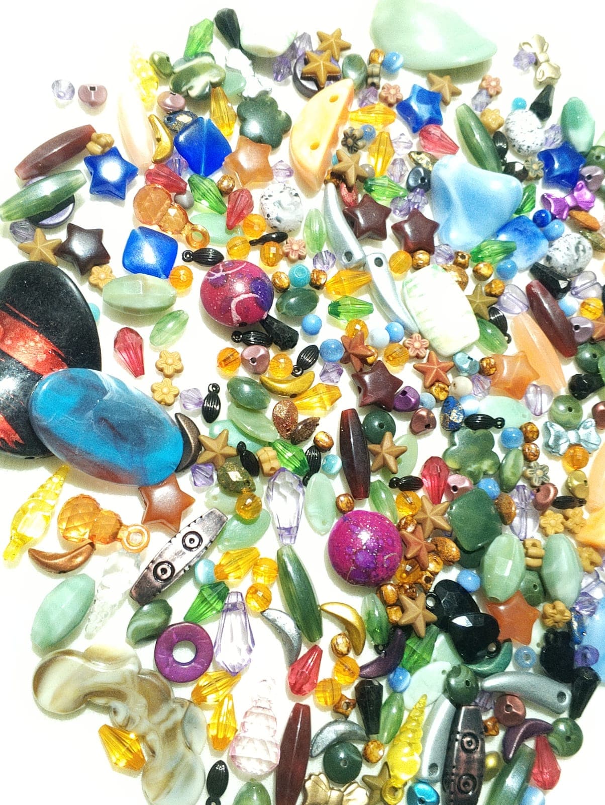 Mix Beads - 100g Mixed Sizes, Shapes, and Colors for DIY Crafting and Jewelry