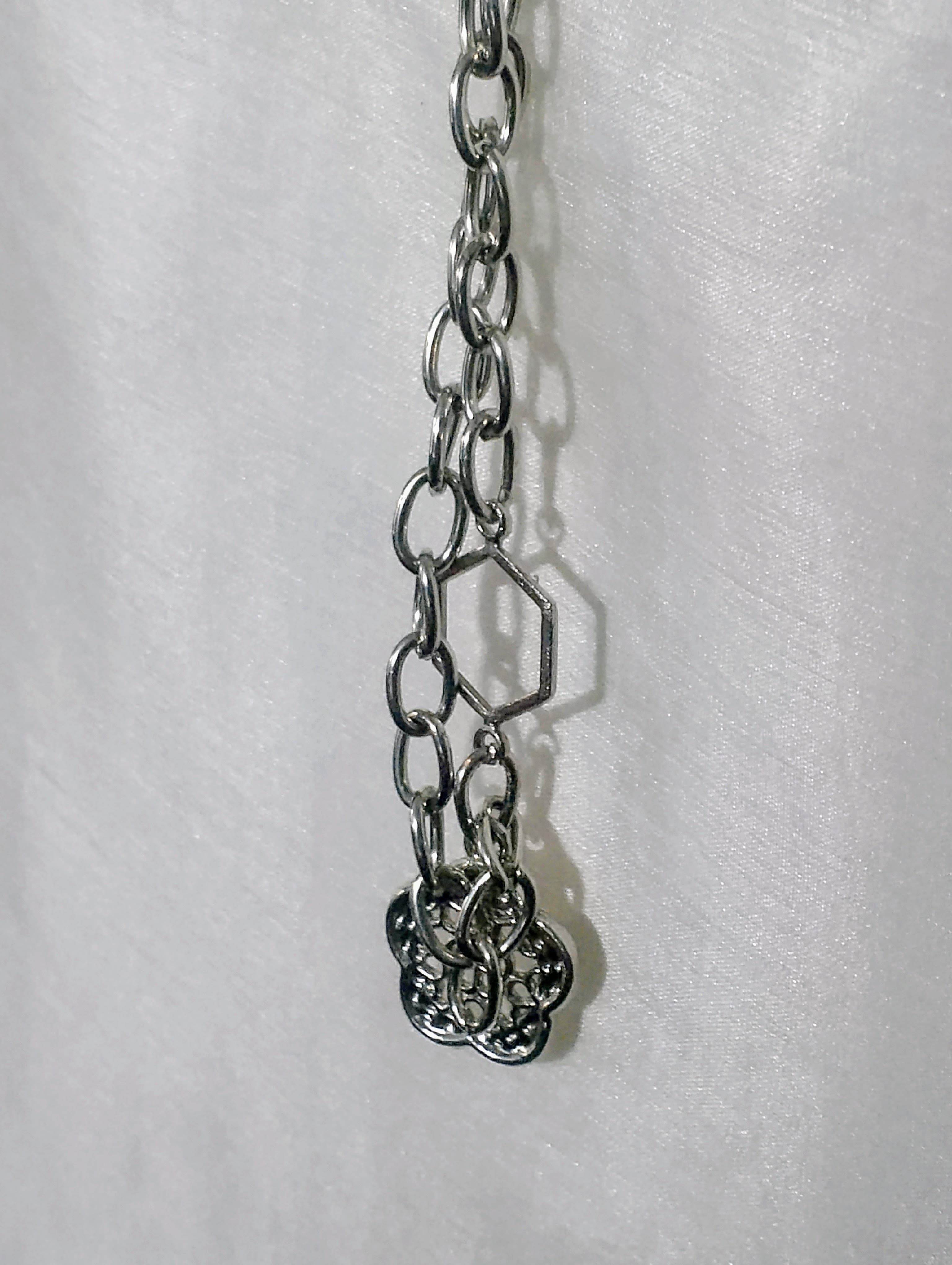 Elegant Multi-Layer Metal and Beads Chain Waist Belt