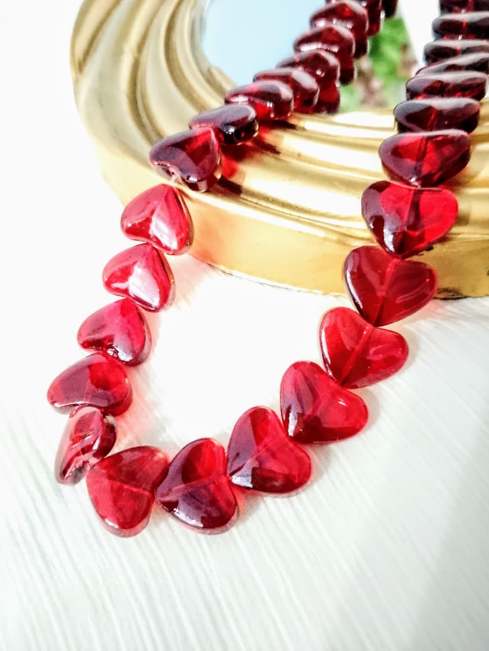 15 Glass Crystal Transparent Multicolor 13mm Heart Beads for DIY, Jewelry Making, Crafting – 13mm Heart Shape Beads | 28 pcs Mix Set