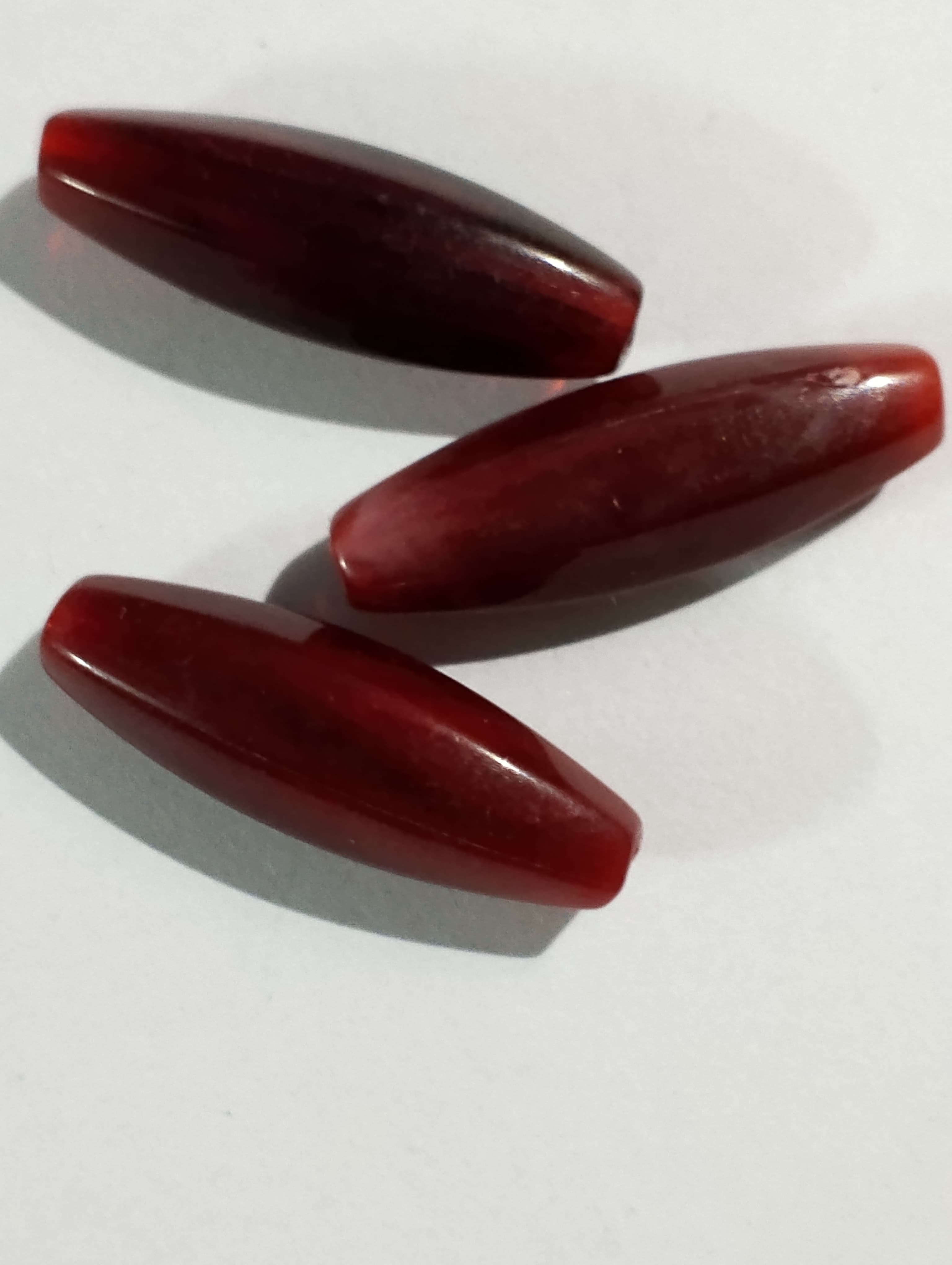 Pack of 40gms Beads, Long Cut Oval Acrylic Plastic Beads For DIY Jewelry Making, Jewelry, DIY, Dresses And Crafting Accessories.