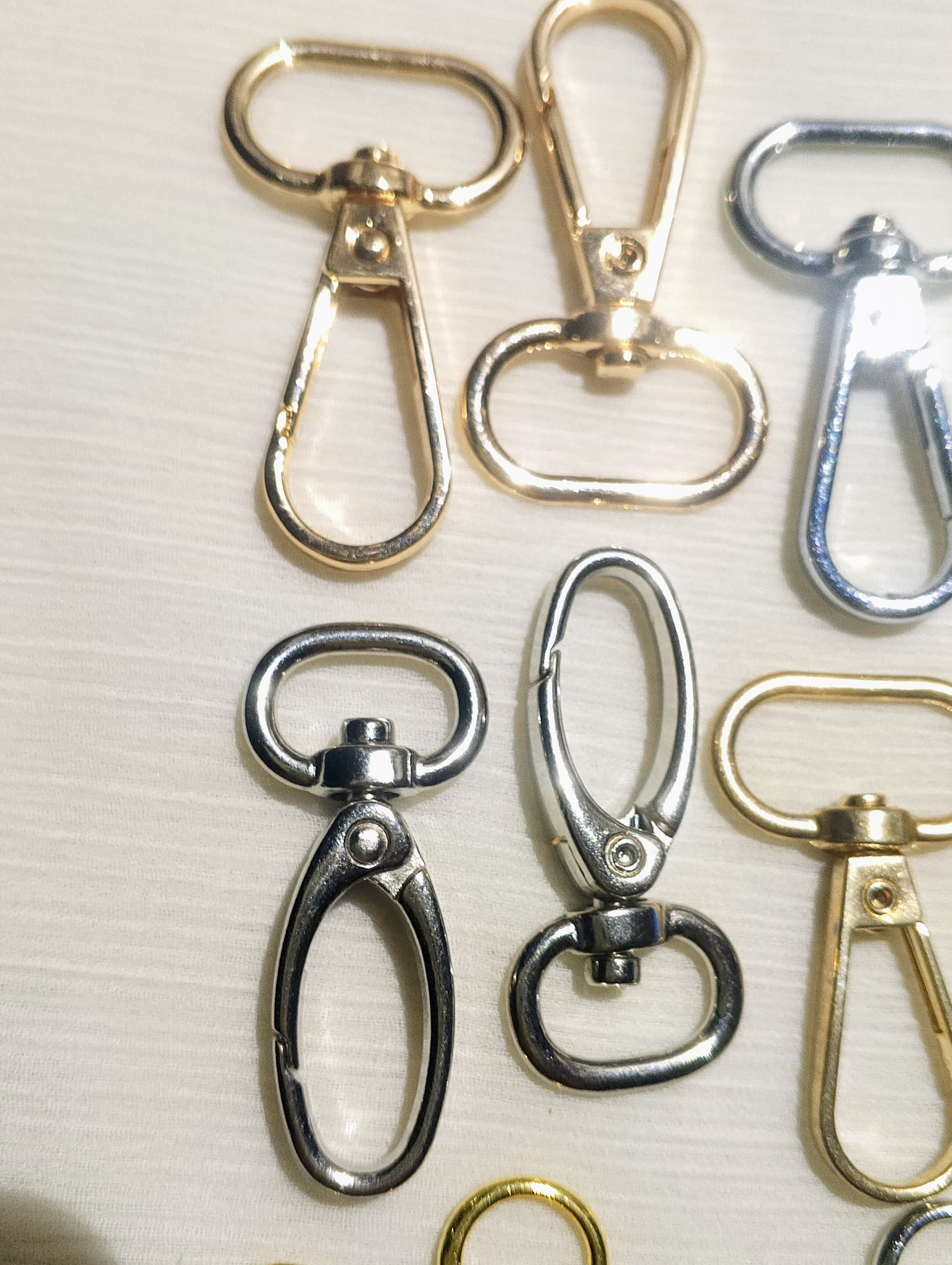 Mixed Metal Buckle Hooks & Lobster Clasp Set – Swivel, Trigger & Keychain Hooks for DIY Crafts, Jewelry, Bags & Keychains