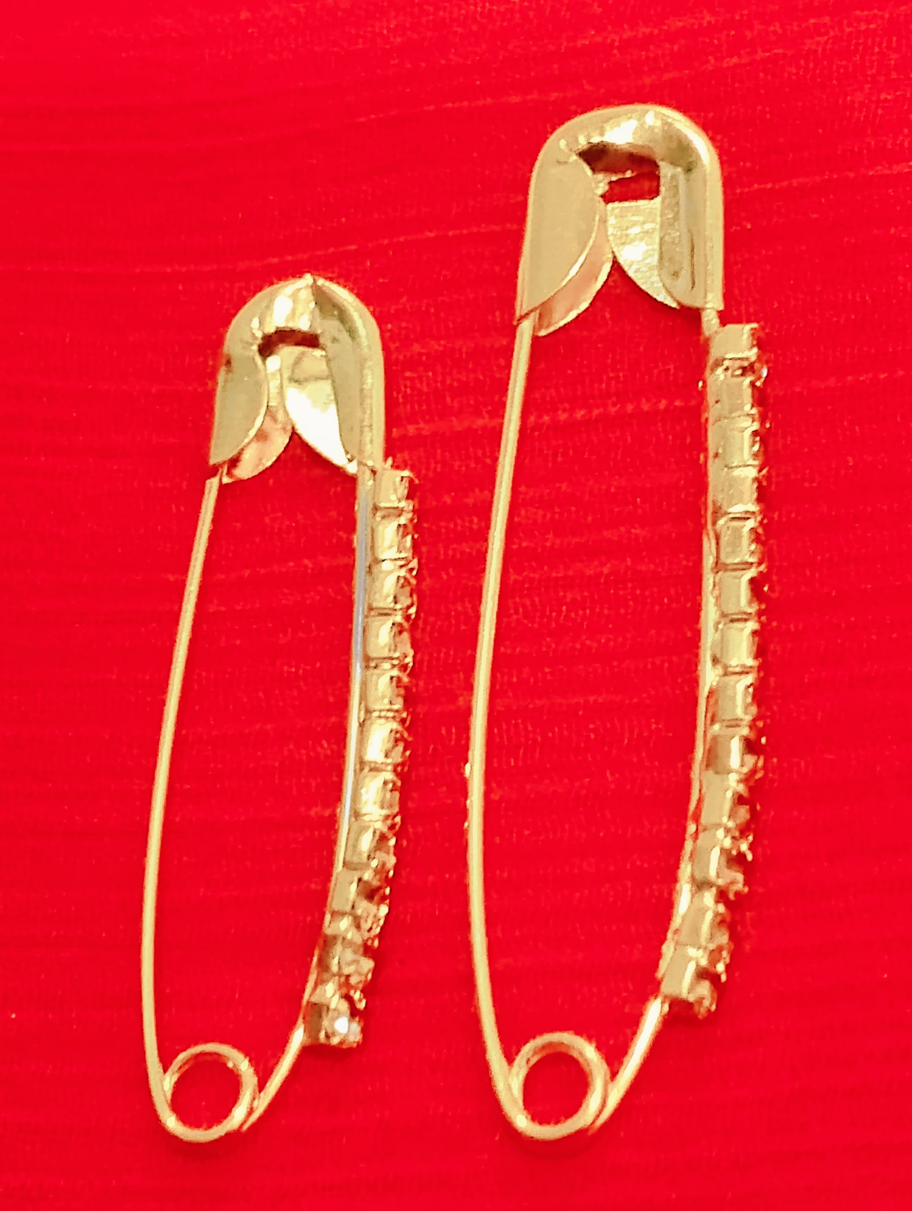 Crystal Hijab Pins – Set of 6 Fancy Safety Pins with Rhinestones