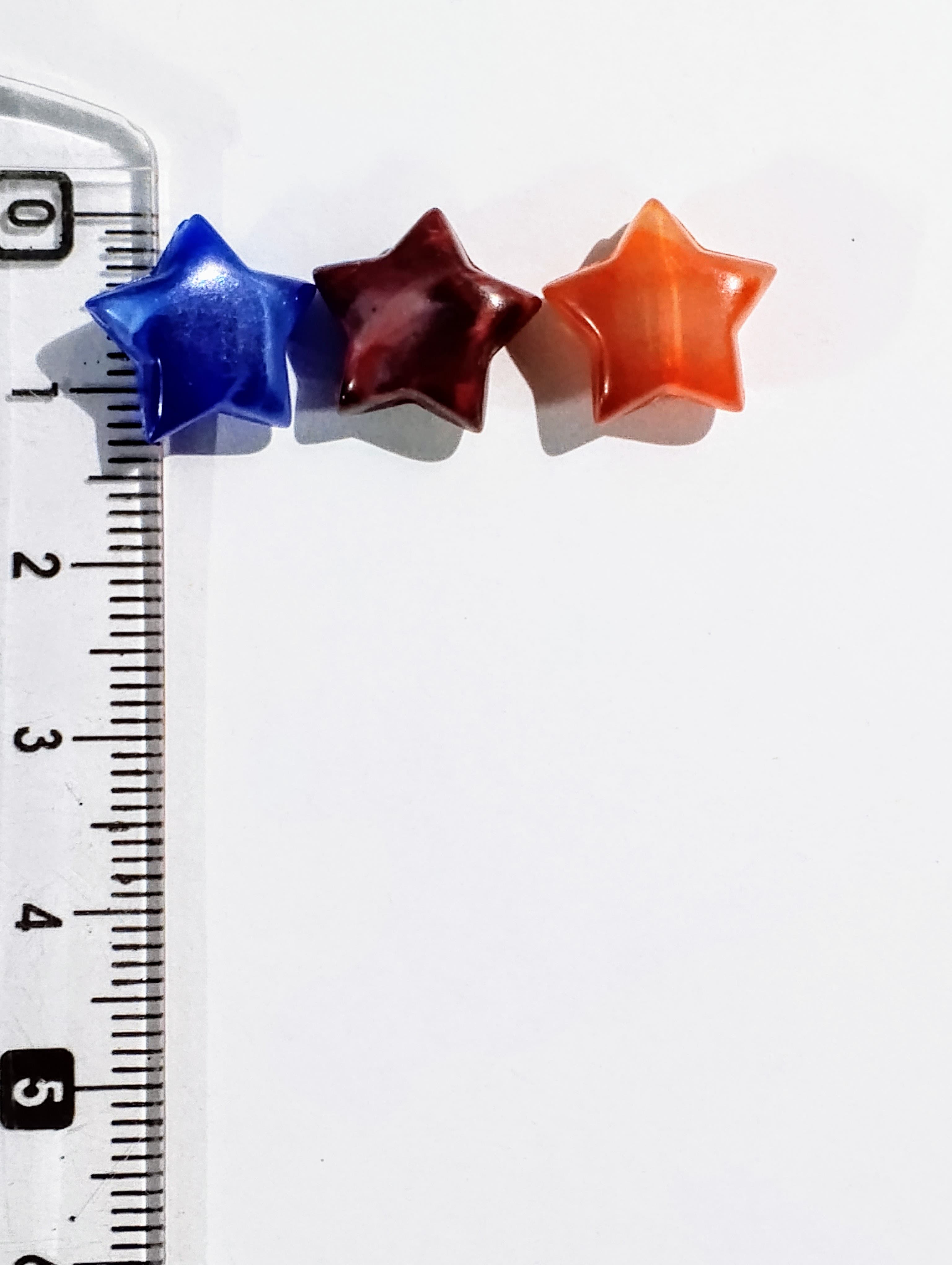 Rust Blue Maroon Star Marble Acrylic Plastic Beads - Pack of 40gms- Ideal for DIY Jewelry Making, Jewelry, and Dress Accessories.