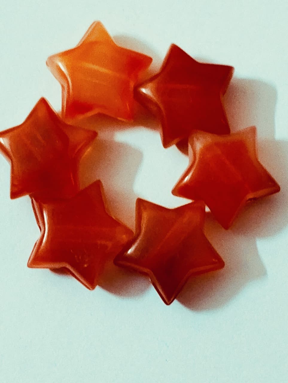 Rust Blue Maroon Star Marble Acrylic Plastic Beads - Pack of 40gms- Ideal for DIY Jewelry Making, Jewelry, and Dress Accessories.